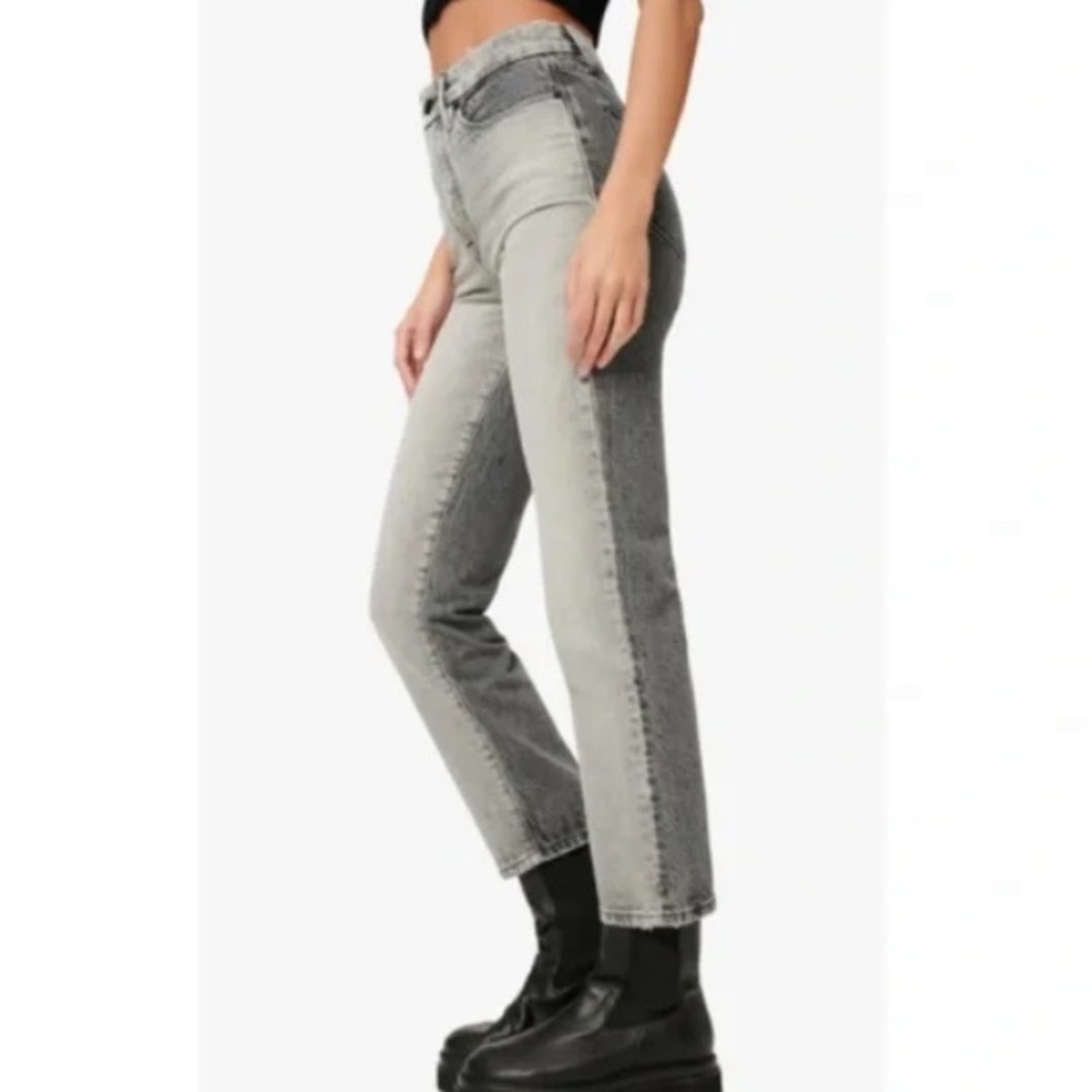 Good American Vintage Two Tone Jean black and gray classic jeans 0/25 - Picture 2 of 13